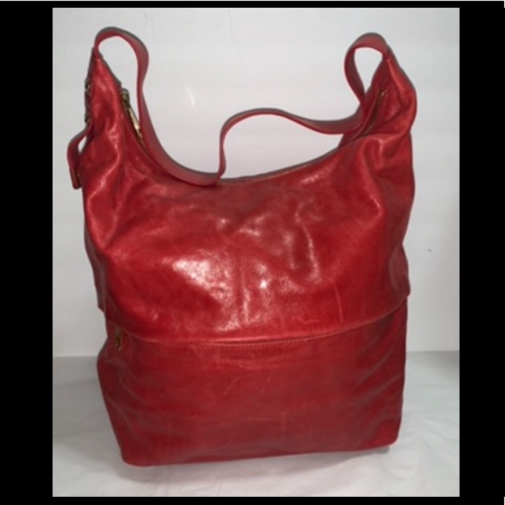 Hobo "The Original" Leather Purse, Red, Joyce - Picture 3 of 5